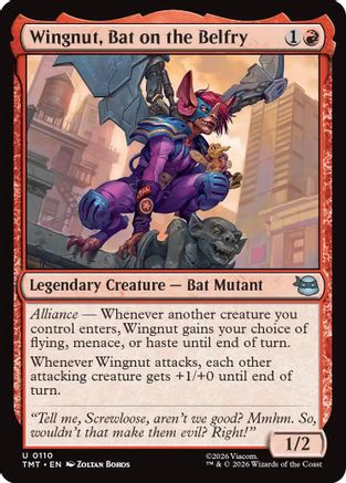 Image of Wingnut, Bat on the Belfry (TMT-110) - Teenage Mutant Ninja Turtles Foil