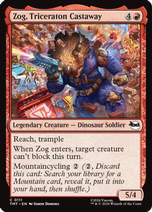 Image of Zog, Triceraton Castaway (TMT-111) - Teenage Mutant Ninja Turtles Foil