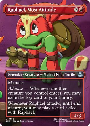 Image of Raphael, Most Attitude (Borderless) (TMT-199) - Teenage Mutant Ninja Turtles Foil