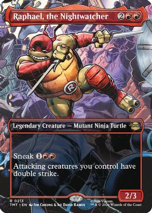Image of Raphael, the Nightwatcher (Borderless) (TMT-213) - Teenage Mutant Ninja Turtles Foil