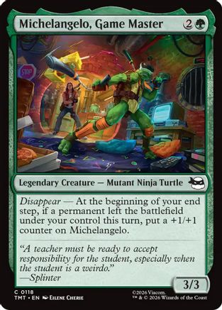 Image of Michelangelo, Game Master (TMT-118) - Teenage Mutant Ninja Turtles Foil