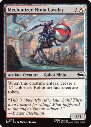 Image of Mechanized Ninja Cavalry (TMT-156) - Teenage Mutant Ninja Turtles Foil