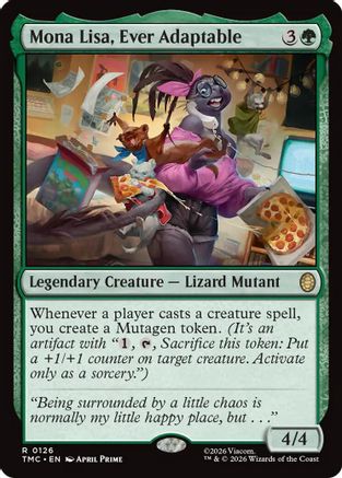 Image of Mona Lisa, Ever Adaptable (TMC-126) - Commander: Teenage Mutant Ninja Turtles