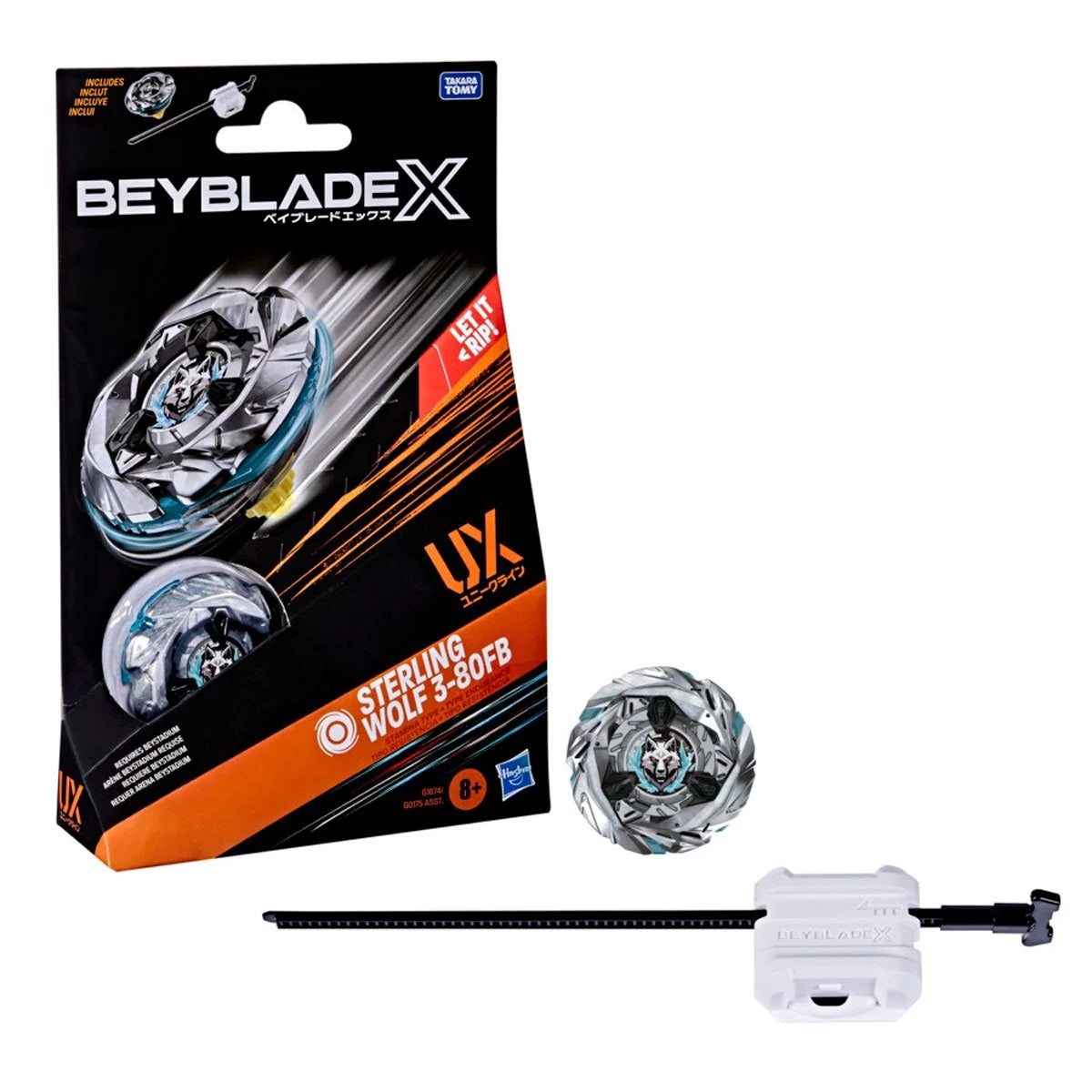 Image of Beyblade X Sterling Wolf 3-80FB UX Starter Pack Set