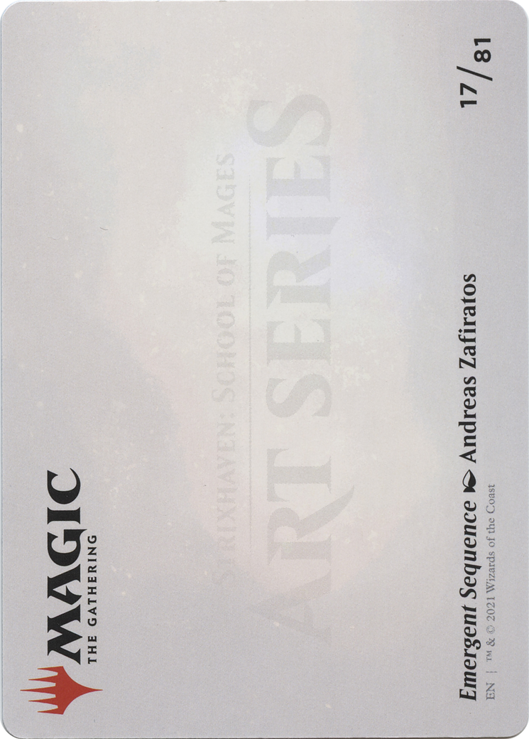 Image of Emergent Sequence // Emergent Sequence (ASTX-017) - Strixhaven Art Series (Borderless) Foil