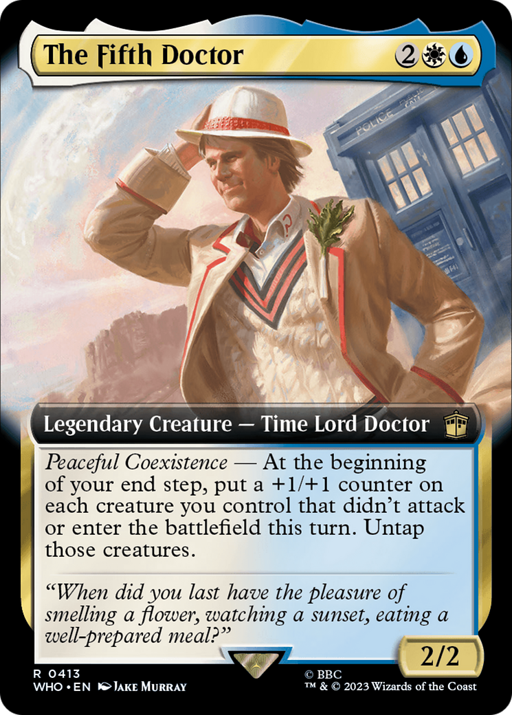 Image of The Fifth Doctor (Extended Art) (WHO-413) - Doctor Who: (Extended Art) Foil