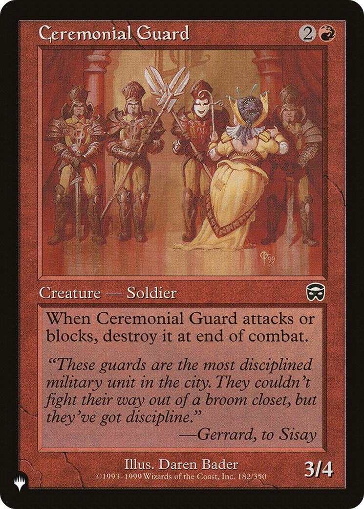 Image of Ceremonial Guard (LIST-MMQ-182) - The List
