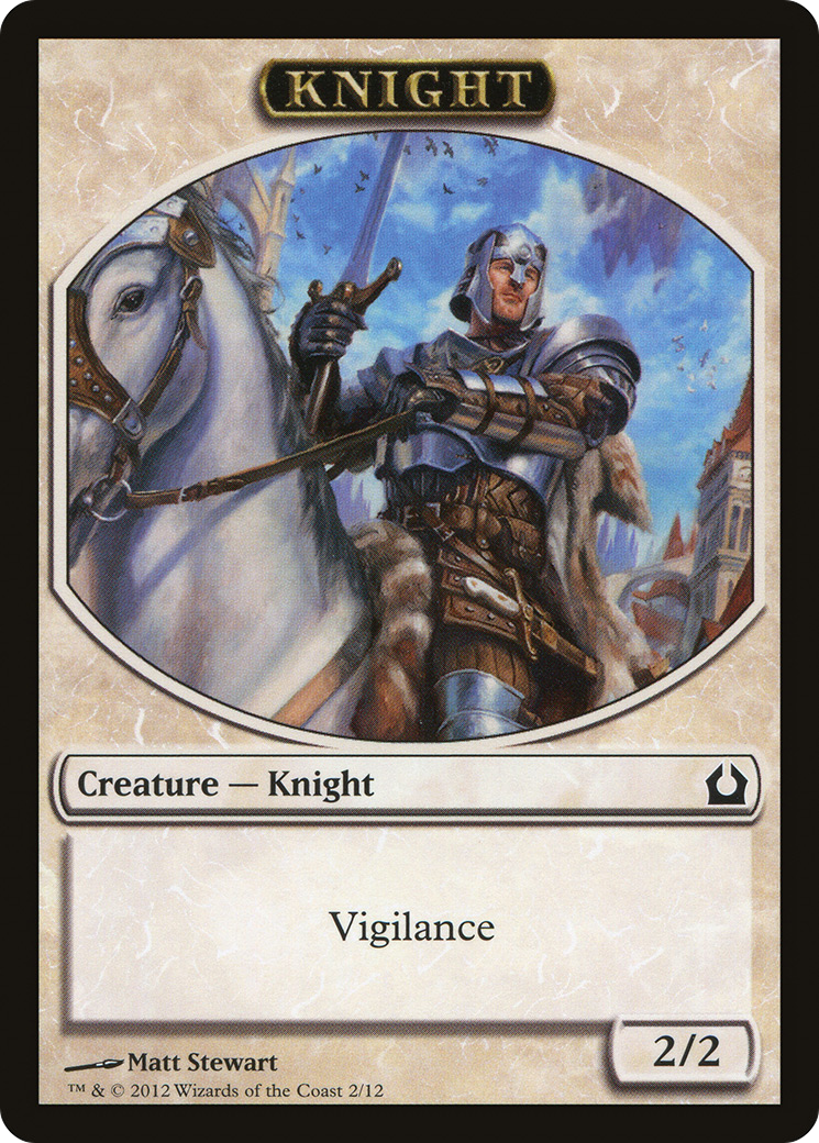 Image of Knight Token (RTR-002) - Return to Ravnica Tokens
