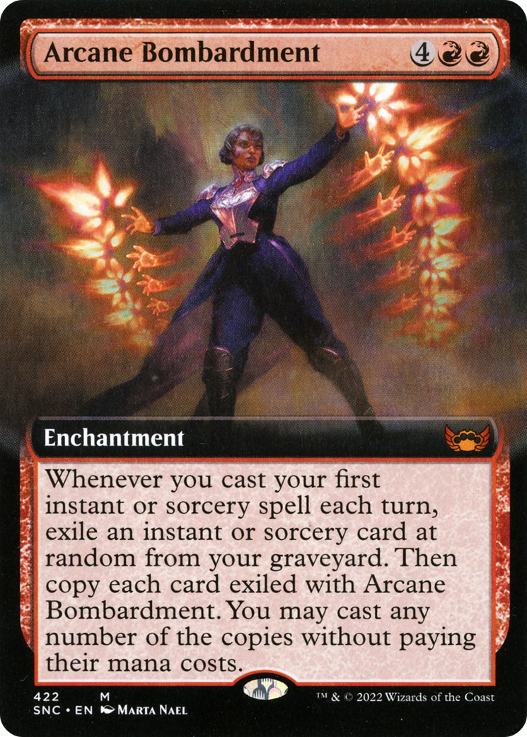 Image of Arcane Bombardment (Extended Art) (SNC-422) - Streets of New Capenna: (Extended Art)