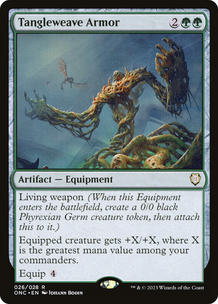 Image of Tangleweave Armor (ONC-026) - Phyrexia: All Will Be One Commander