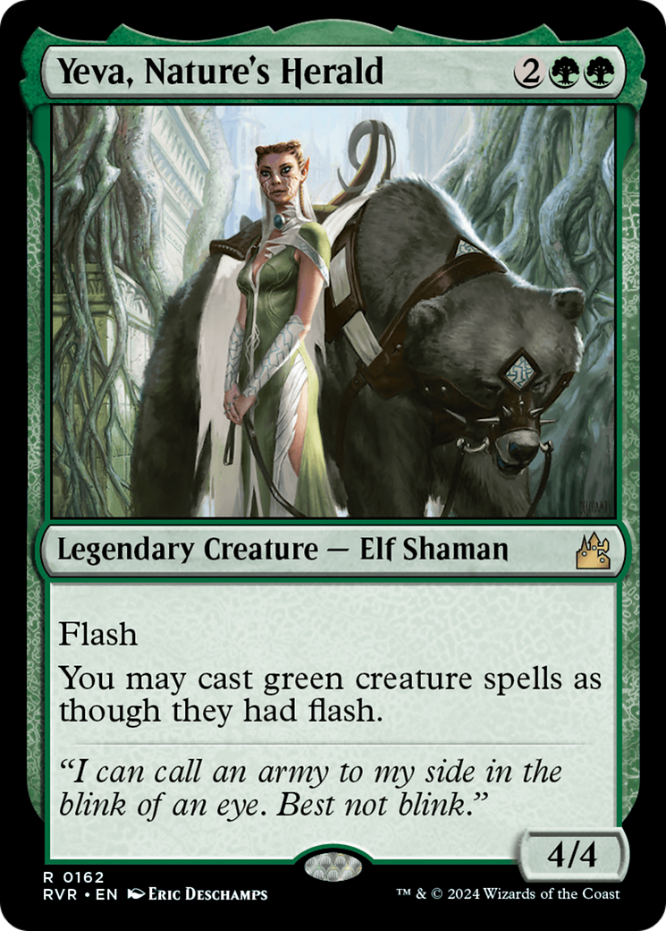 Image of Yeva, Nature's Herald (RVR-162) - Ravnica Remastered Foil