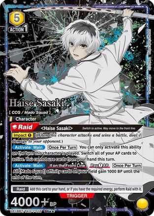 Image of Haise Sasaki (016) (SR**) (UE18BT/TKG-1-016) - UE18BT Tokyo Ghoul Foil