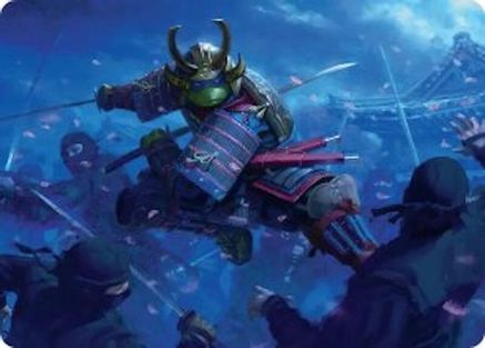 Image of Leonardo, Sewer Samurai Art Card (1/54) (ASTMT-001) - Art Series: Teenage Mutant Ninja Turtles