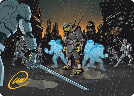 Image of The Last Ronin's Technique Art Card (Gold-Stamped Signature) (ASTMT-023) - Art Series: Teenage Mutant Ninja Turtles