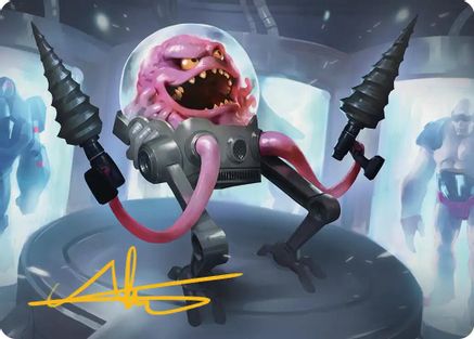 Image of Krang, Master Mind Art Card (4/54) (Gold-Stamped Signature) (ASTMT-004) - Art Series: Teenage Mutant Ninja Turtles