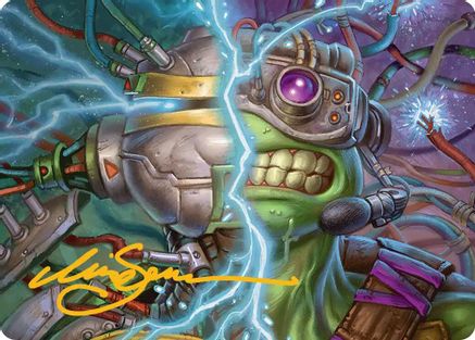 Image of Mind Transfer Protocol Art Card (Gold-Stamped Signature) (ASTMT-005) - Art Series: Teenage Mutant Ninja Turtles