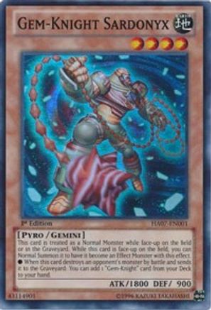 Image of Gem-Knight Sardonyx (HA07-EN001) - Hidden Arsenal 7: Knight of Stars 1st Edition