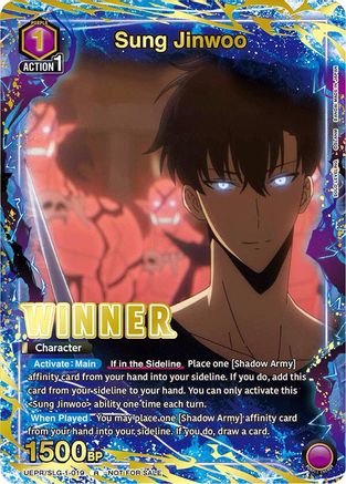 Image of Sung Jinwoo (Winner) (UEPR/SLG-1-019) - Union Arena Promotion Cards Foil