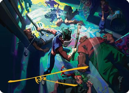 Image of Pain 101 Art Card (Gold-Stamped Signature) (ASTMT-006) - Art Series: Teenage Mutant Ninja Turtles