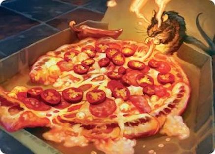 Image of Spicy Oatmeal Pizza Art Card (ASTMT-011) - Art Series: Teenage Mutant Ninja Turtles