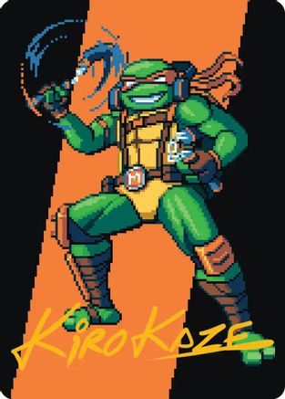 Image of Michelangelo, the Heart Art Card (Gold-Stamped Signature) (ASTMT-035) - Art Series: Teenage Mutant Ninja Turtles