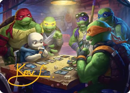 Image of Lessons from Life Art Card (Gold-Stamped Signature) (ASTMT-014) - Art Series: Teenage Mutant Ninja Turtles