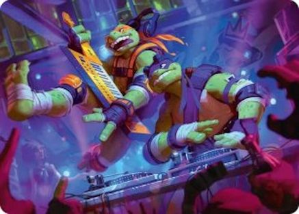 Image of Mikey & Don, Party Planners Art Card (ASTMT-015) - Art Series: Teenage Mutant Ninja Turtles
