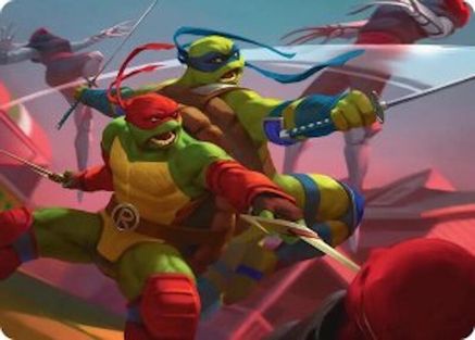 Image of Raph & Leo, Sibling Rivals Art Card (ASTMT-016) - Art Series: Teenage Mutant Ninja Turtles