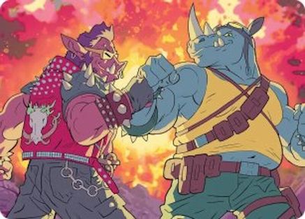 Image of Bebop & Rocksteady Art Card (ASTMT-029) - Art Series: Teenage Mutant Ninja Turtles