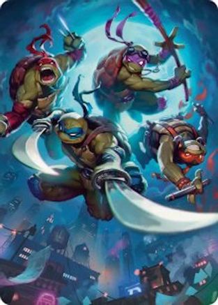 Image of Heroes in a Half Shell Art Card (ASTMT-041) - Art Series: Teenage Mutant Ninja Turtles
