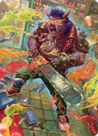 Image of Bebop, Porcine Punk Art Card (ASTMT-052) - Art Series: Teenage Mutant Ninja Turtles