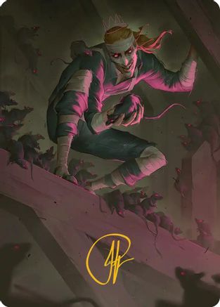 Image of Rat King, the Chaosbringer Art Card (Gold-Stamped Signature) (ASTMT-053) - Art Series: Teenage Mutant Ninja Turtles