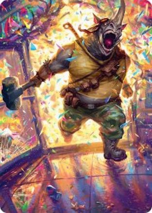 Image of Rocksteady, Rowdy Rhino Art Card (ASTMT-054) - Art Series: Teenage Mutant Ninja Turtles