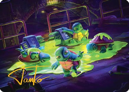 Image of The Ooze Art Card (Gold-Stamped Signature) (ASTMT-018) - Art Series: Teenage Mutant Ninja Turtles