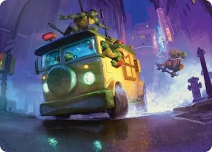 Image of Turtle Van Art Card (ASTMT-019) - Art Series: Teenage Mutant Ninja Turtles