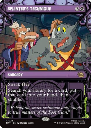 Image of Splinter's Technique (Showcase) (TMT-233) - Teenage Mutant Ninja Turtles Foil