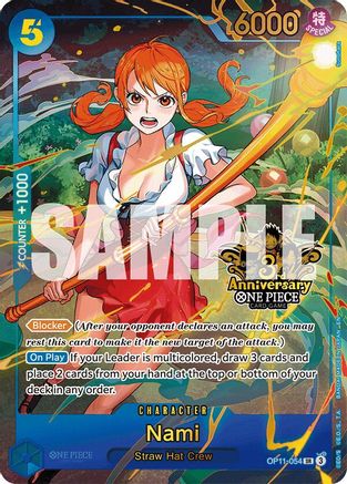 Image of Nami (Japanese Version 3rd Anniversary Set) (OP11-054) - One Piece Promotion Cards Foil