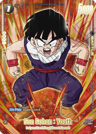 Image of Son Gohan : Youth - FS12-08 (Gold) (FS12-08) - Starter Deck EX The Beat of Ki Holofoil