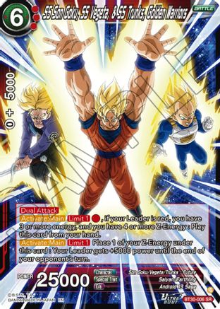 Image of SS Son Goku, SS Vegeta, & SS Trunks, Golden Warriors (BT30-006) - Three Glorious Fighters Foil