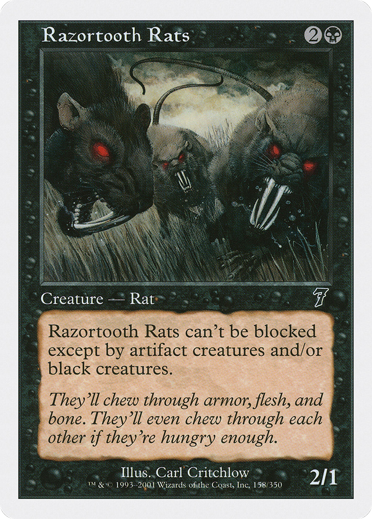 Image of Razortooth Rats (7ED-158) - 7th Edition