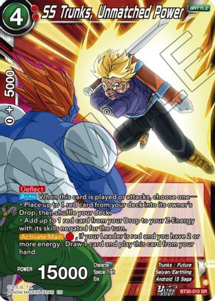 Image of SS Trunks, Unmatched Power (BT30-010) - Three Glorious Fighters Foil