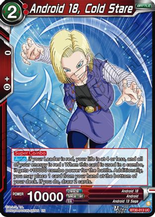 Image of Android 18, Cold Stare (BT30-013) - Three Glorious Fighters