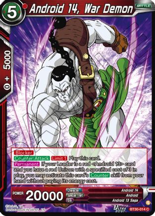 Image of Android 14, War Demon (BT30-014) - Three Glorious Fighters Foil