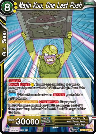 Image of Majin Kuu, One Last Push (BT30-077) - Three Glorious Fighters