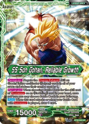 Image of Son Gohan // SS Son Gohan, Reliable Growth (BT30-043) - Three Glorious Fighters