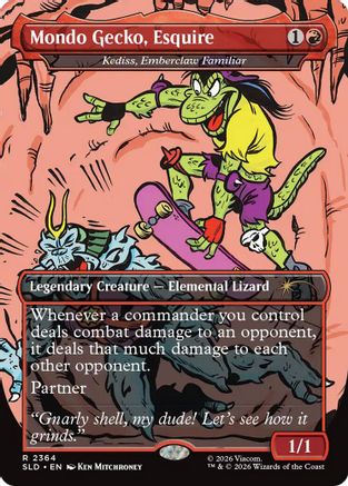 Image of Mondo Gecko, Esquire - Kediss, Emberclaw Familiar (SLD-2364) - Secret Lair Drop Series Foil
