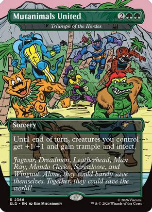 Image of Mutanimals United - Triumph of the Hordes (SLD-2366) - Secret Lair Drop Series Foil