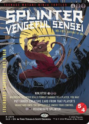 Image of Splinter, Vengeful Sensei - Ink-Eyes, Servant of Oni (SLD-2374) - Secret Lair Drop Series Foil