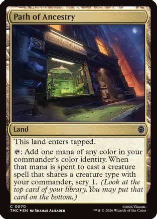Image of Path of Ancestry (Surge Foil) (TMC-070) - Commander: Teenage Mutant Ninja Turtles Foil