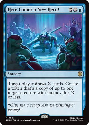 Image of Here Comes a New Hero! (Surge Foil) (TMC-011) - Commander: Teenage Mutant Ninja Turtles Foil